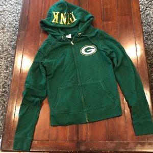 Green Bay Packers zip up hoodie by Pink